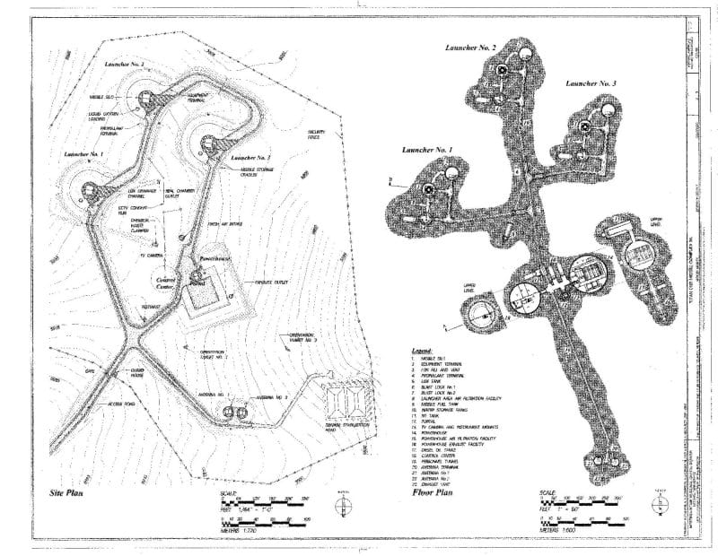 A plan of a castle and a map of the area.